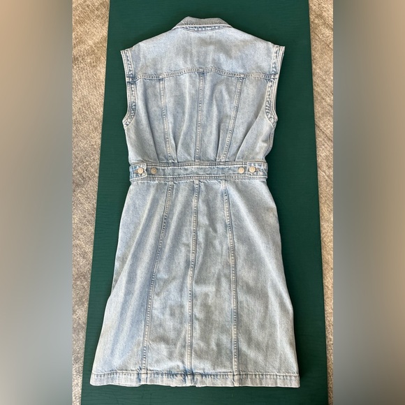 Madewell Denim Cap-Sleeve Shirtdress in Aquino Wash Size 4 Button-Down - Picture 7 of 12